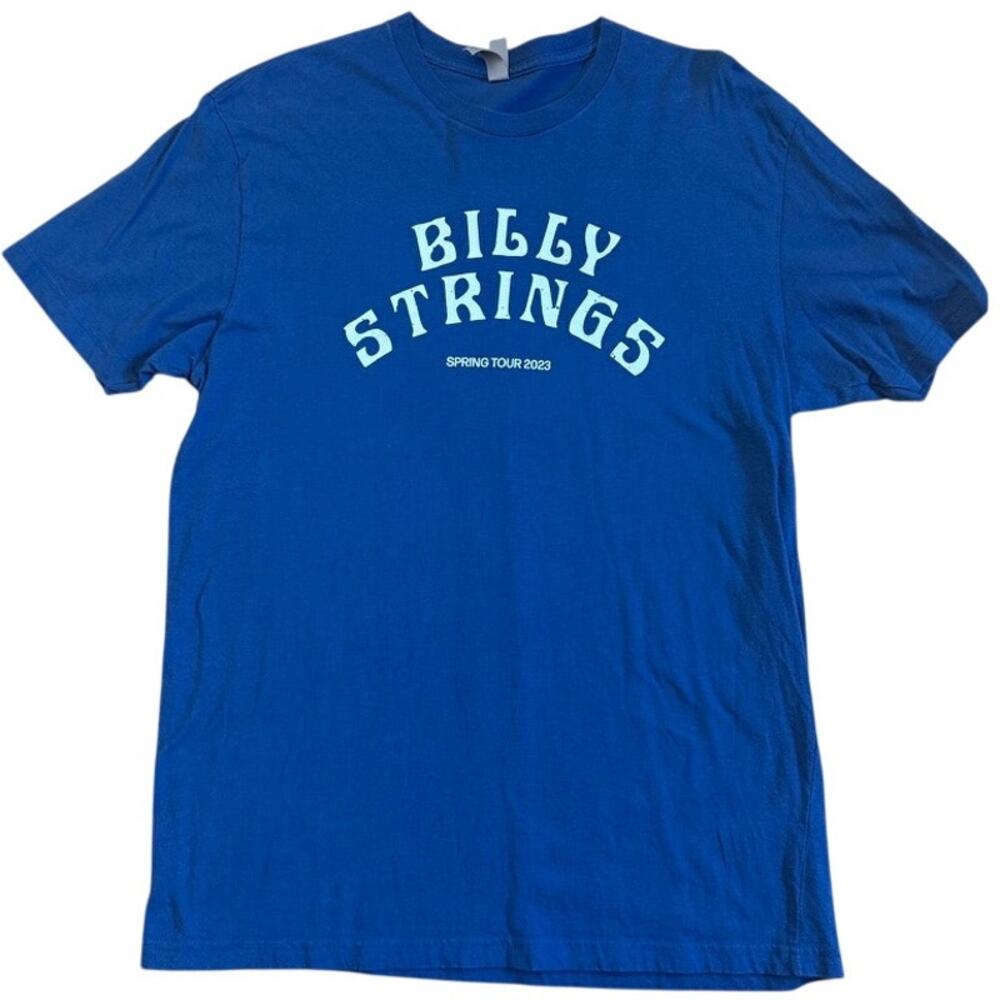 Billy Strings folk bluegrass Spring Tour 2023 Blue Men's Shirt Large